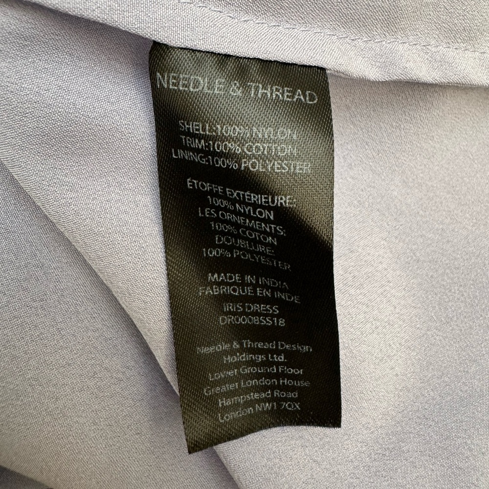 Needle & Thread Iris Mini Dress In Lavender, Size 4 - Picture 8 of 9